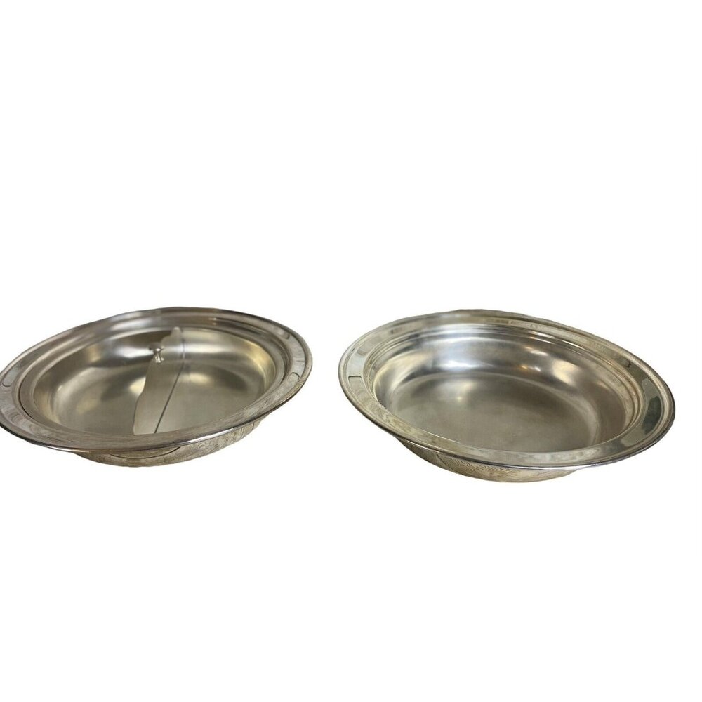 Vintage Silverplate Round Serving Dishes Communion Offering Church Divider